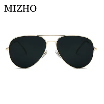MIZHO Unisex din Otel Inoxidabil Metal ochelari de Soare pentru Femei-Pilot Design de Brand de Înaltă Calitate Gradient de Lentile din Sticlă pentru Ochelari Oglindă Bărbați