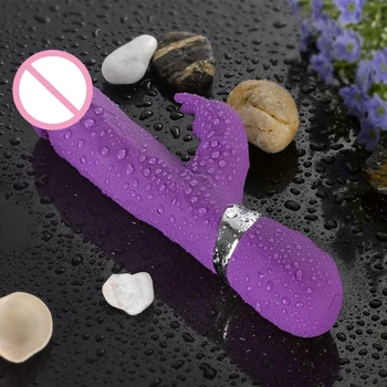 G Spot Iepure Penis artificial Vibratoare Jucarii Sexuale pentru Femei Vagin Stimulator Clitoris Masturbari sex Feminin Adult Dublu Vibratoare pentru Femei