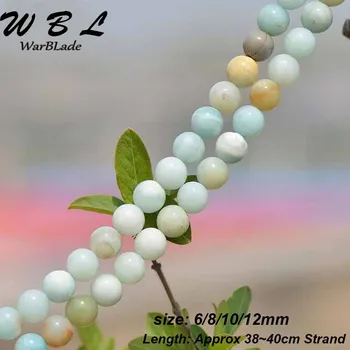 WarBLade de Înaltă Calitate, Piatra Naturala Colorate Amazonite Margele de 6mm 8mm 10mm 12mm Rotund Margele Vrac Pentru DIY Brățară Bijuterii