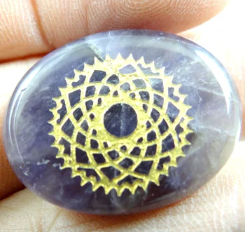 Naturale cristal de Cuarț Turcoaze ochi de tigru Forma purplChakra Ovale pandantiv pentru diy Bijuterii Accesorii colier