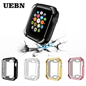 UEBN Caz acoperă Pentru Apple Watch 4 3 iwatch banda curea de 42mm 38mm 44mm/40mm de protecție ecran protector apple watch caz