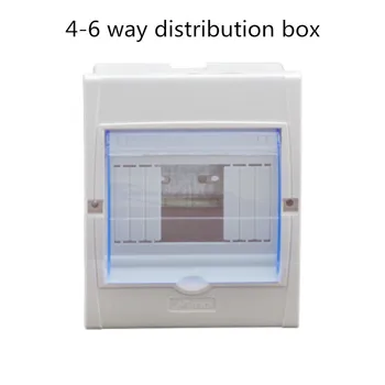 1buc 4-6Ways întrerupător de circuit de distribuție cutie de protecție de interior, montat pe perete din plastic electric capac transparent