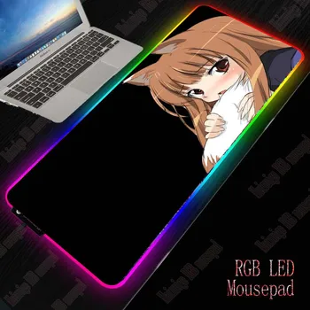 XGZ Anime Fată Drăguță Gaming Mouse Pad RGB Gamer Mare Mousepad de Iluminat cu LED USB Keyboard Colorate Birou Pad pentru Laptop PC Desktop