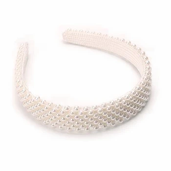 Elegant Mare Simulare de Perle Cerc Păr benzile de Păr Benzi de Femei Pălării Margele Perla Hairband Accesorii de Par pentru Fete