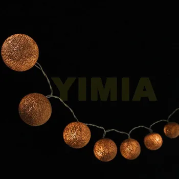10m 80 Lumina de Cafea Bile de Bumbac Șir LED Lumini de Basm de curent ALTERNATIV Alimentat de la Baterie Ghirlande de Crăciun Acasă Decorare nunta Lumină 110