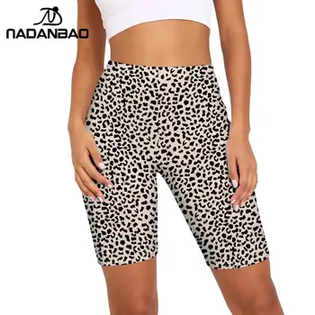 NADANBAO New Sosire Clasic Leopard Scurt Jambiere Femei Sexy Sportive Pantaloni Fitness de Înaltă Talie Elastic Slim Leggins Antrenament