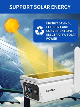 INQMEGA Redus de Energie Solară camera panou Baterie Reîncărcabilă 1080P Vedere Largă camera de supraveghere Full HD Piscină Interioară Securitate Wi