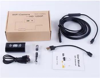 2MP 1200P Cablu Semi-Rigid Wireless WIFI Endoscop Camera de inspecție Puncte pentru iphone android Otoscop