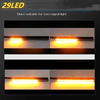 2 buc 29 LED-uri lumini de Zi DRL Ultra Slim Switchback Alb/Ambră apă transformându-semnal luminos pentru SUV, camion, ATV-uri 4x4 Jeep