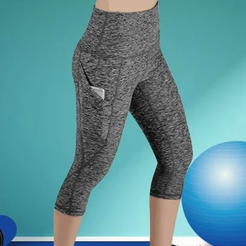 Slim Strâns Imbracaminte Femei Antrenament Din Buzunar Jambiere Fitness Gym Sport Funcționare Yoga Atletic Pantaloni Elastic Betelie