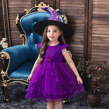 Copii Fată Dress 1-8 Ani Nunta De Copii Fete Rochie De Petrecere Arc Tutu Princess Rochie Eleganta Dantela Broderie New Sosire 2020