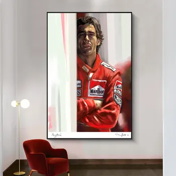 Ayrton Senna Poster Canvas Tablou Print Nordic Cameră Decor De Perete De Arta Imagine Pentru Camera De Zi Acasă Decorare Fara Rama