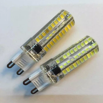 Noi Estompat led-uri de porumb lampa BA15/E17/E14/E12/E11/G9/G8/G4 80 LED 2835 SMD Bec Silicon Lampa 110V/220V 5pcs/lot