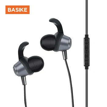 BASIKE Universal Stereo Bass Căști Căști de 3.5 mm cu Microfon cu Fir Sport de Control Cască Jocuri Pentru Samsung, Xiaomi, OPPO