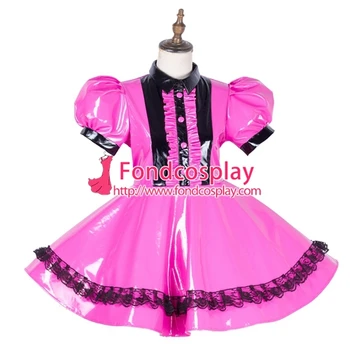 Blocabil Sissy menajera PVC vinil rochie Uniformă cosplay costum adaptate[G1790]