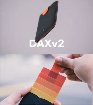 DAX V2 Ultra-Subțire Trage-Out Bag Cardul în Cascadă Multi-Card Business Card Sac 2-a Generație Simplu Pufos Gradient Portofel