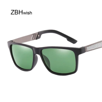 2019 Retro ochelari de Soare Barbati Polarizati Vintage Oglinda Pătrat Negru Ochelari de Soare Pentru Barbati Anti-Orbire permis Oculos