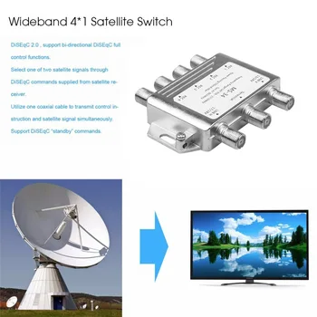 MS34EZ 3x4 prin Satelit MultiSwitch Splitter FTA TV LNB Comutator Pentru Cascadă prin satelit 3 din 4 Multiswitch Bun en-Gros