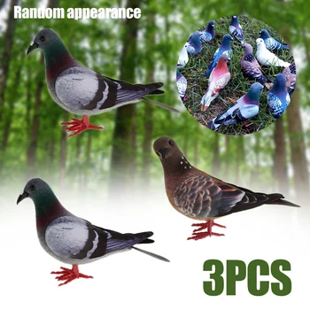 3pcs Simulare Porumbel Ornamente de Gradina Decorative Păsări cu Pene de Porumbei Acasă Ornament de Gradina in Miniatura Decor Decor Acasă