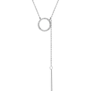 Argint 925 Placat cu Șirag de mărgele Rotunde Farmec Coliere Pentru Femei cravată collares Cadou de Ziua dz505