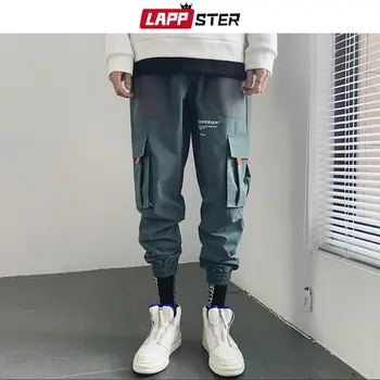 LAPPSTER Hip Hop Jogging Pantaloni Barbati 2020 Mens Japoneză Streetwear Pantaloni Harem Masculin Negru Casual Sweaptpants Pantaloni de Moda