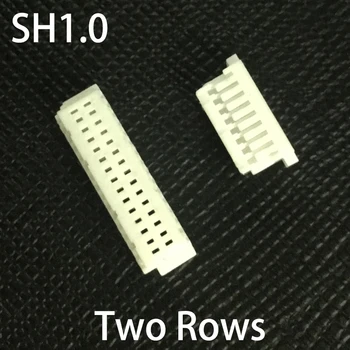 SH1.0 1.0 mm Pas 2*6P 2x6P 2*8P 2x8P 2*10P 2x10P 12 16 20 Pini Rânduri Duble carcasa de Plastic Mufa Conector de Sârmă de Locuințe