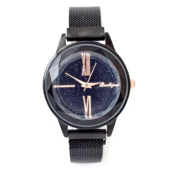 VVW005 Femei ceas cu negru catarama cu magnet