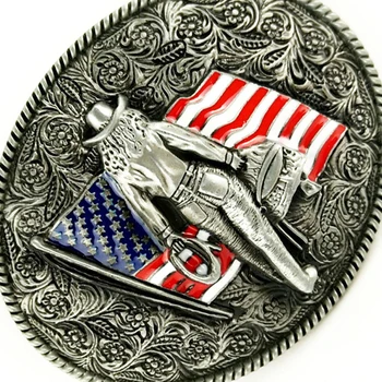 Aliaj de Zinc Patriot American Pride statele UNITE ale americii Flag Model de Catarama Centurii de Vest Cowboy Catarama