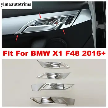 Fibra de Carbon / Mat Accesorii Pentru BMW X1 F48 2016 - 2020 Interior Usa Masina Trage mânerul ușii Mâner de Mână strângându Castron Capac Ornamental