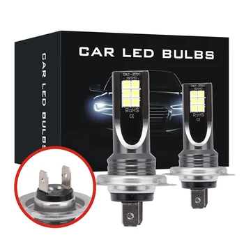 Masina de LED-uri care Rulează Lumina de Ceata Benzi Auto Lampa de Becuri Auto H7 LED-uri Faruri 110W 30000LM 6000K Conversie