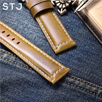 STJ Watchband Pentru Samsung Galaxy 46mm de Viteze S3 Frontieră Amazfit Pif Ulei de Ceara din Piele Curea 22mm Trupa Ceas Pentru Huawei Watch 2 Pro