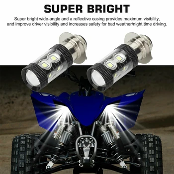 Super LED-uri Albe Becurile Farurilor pentru Yamaha ATV H6 CONDUS Motocicleta de Cap Bec pentru Yamaha YFZ450R Rhino 700 Raptor YFM660 TRX