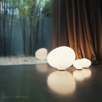 Moderne de Sticlă lampă de masă Nordic camera de zi Led Neregulate de masă lumină de creație pietriș lampa de birou dormitor decor Acasă Corpuri de iluminat