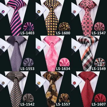 LS-1737 Barry.wang 2017 Barbati Cravata Matase Gravata Noutate Cravata, Batista Buton Set pentru Nunta Petrecere de Afaceri Gât Cravată Bărbați