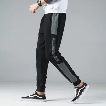 2020 Primăvară, Toamnă GRI Negru Bărbați Pantaloni de Moda Joggeri Casual pantaloni de Trening Urmări Bărbați Sudoare Pantaloni