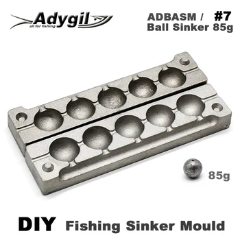 Adygil DIY Pescuit Mingea Sinker Mucegai ADBASM/#7 Mingea Sinker 85g 6 Orificii