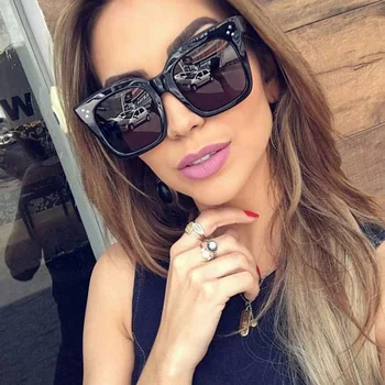 Noua Moda ochelari de Soare pentru Femei Brand de Lux de Designer de Epocă ochelari de Soare de sex Feminin Nit Nuante Mare Stil de Cadru UV400 Ochelari de R510