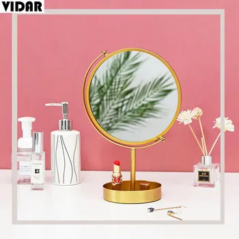 VIDAR Stil Nordic Masă Oglindă de Machiaj Cosmetice pentru Desktop Machiaj Oglinzi Frumusete Dressing Oglinzi Cămin Studențesc Carte Oglindă