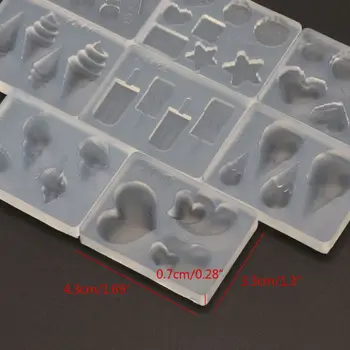 8Pcs Alimente 3D Acril Mucegai Kit Unghii Ice Cream Biscuit Rășină Mucegai Bijuterii Instrument R9JE