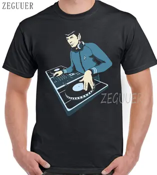 DJ Spock T-Shirt Mens Amuzant Muzica Dance Punți placă Turnantă Star Trek tricou Tricou Barbati Japoneze Tricou Harajuku Supradimensionate Tee Top