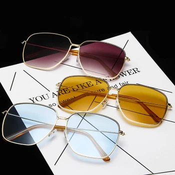 2020 Moda de Metal Femei ochelari de Soare Oglindă Classic Mare cadru Retro Street Beat Ochelari de Călătorie Oculos De Sol UV400