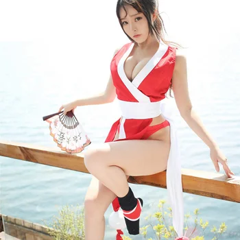 2020 Femei Mai Shiranui Amatorilor De Scăldat Țese Bandaj Sukumizu Biquini Japoneză Cosplay Anime One Piece Costume Sexy Adult Bodysuit