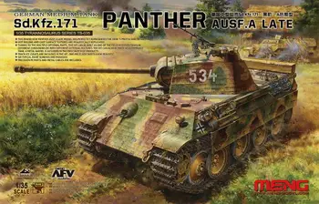 Meng TS-035 1/35 Sd.Kfz.171 Panther Ausf.Un Întârziat al doilea RĂZBOI mondial de tancuri germane de Afișare Copii Jucărie de Plastic Clădirea Adunării Model de Kit