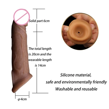 Silicon Bărbați Prezervative Penis Sleeve Jucarii Sexuale Pentru Barbati Reutilizabile Dick Maneca Realist Penis Extender Penis Extindere Adult Produs