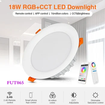 18W RGB+CCT de lumină LED Downlight estompat smart Interior camera de zi lumina AC 220V poate telefon Mobil/2.4 G la distanță/wifi/voice control