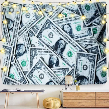 Bani Dolar tesatura tapiserie Stil Panza de Perete Poza Acasa Spirituală Dormitor Perdele Textile Acasă Decor Camera Accesorii