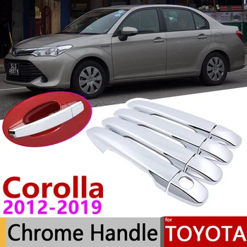 Pentru Toyota Corolla E160 2012~2019 Chrome Mânerului Exterior al Portierei de Acoperire Accesorii Auto Autocolante Trim Set 2016 2017 2018