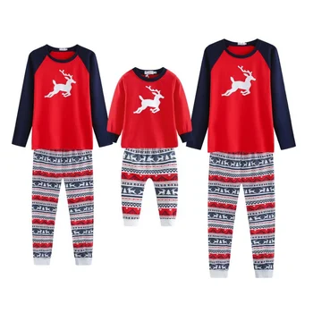 De crăciun, Familia Pijama Set de Haine de Crăciun Părinte-copil Costumul Acasă Pijamale Copii Copii Copil de Tata, Mama, de Potrivire de Familie Tinuta