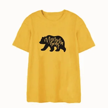 MAMA MAMA URS Gri T-shirt Casual Scrisoare de Imprimare Pentru Femei Femei Top Tee Plus Dimensiune Tumblr Vara tricou Maneca Scurta