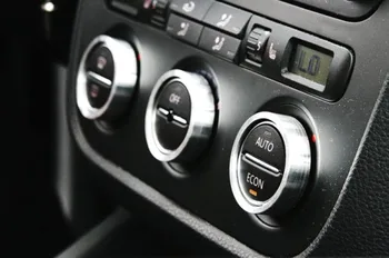Aluminiu Rama Pentru Climatronic Dial - Set de 3 Inele de argint de culoare - pentru VW Golf Jetta MK5 , Passat B6 Noul EOS, Scirocco, Tiguan